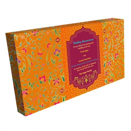 Wedding Announcement Gift Box Premium Gold 9 S + 2 L Compartments